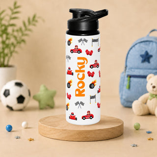 Personalized Water Bottle for Kids - Racing Car (PREPAID ONLY)