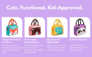 Children’s Cartoon Animal Insulated Lunch Box Bag 1pc