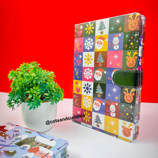 Christmas Themed Button Diary