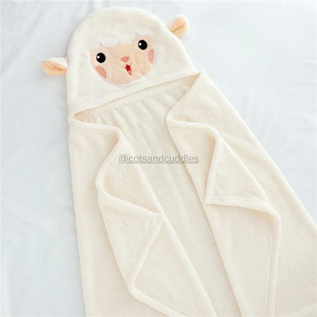 Cuddle Up with Cute Animal Face Hooded Soft Baby Towels: The Perfect Bath Time Companion