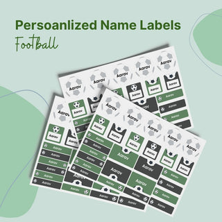 Personalized Name Labels Combo - Football - Pack of 54 (PREPAID ORDER)