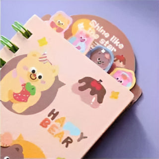 Cute Bear Printed Mini Pocket Diary (Random Design) (1pc)
