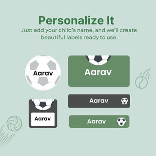 Personalized Name Labels Combo - Football - Pack of 54 (PREPAID ORDER)