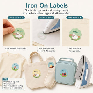 Personalized Iron On Label Sticker - Farm (32pc) (PREPAID ONLY)