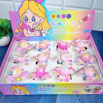 Unicorn Theme Spinner Slap Wristbands for Kids