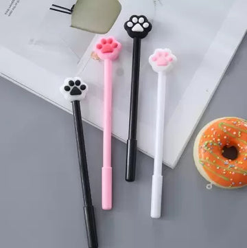 Cat Paw Topper Gel Pen for Kids: Fun and Vibrant Writing Pack of 2 (Random Design)