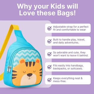 Animal Print Crossbody Bag for Kids 1pc (Tiger)