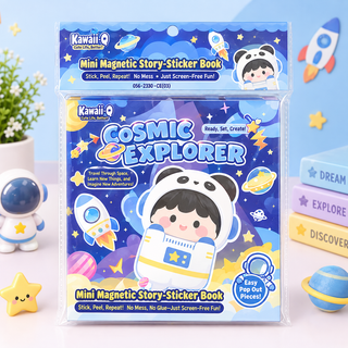 Princess Mini Fashion Studio magnetic story sticker book with pink dress-up stickers