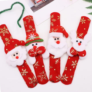 Christmas Design Soft Plush Slap Band for Kids (1pc)