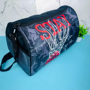 Versatile Travel Bag with Side Pockets: The Perfect Blend of Style and Functionality (Football)