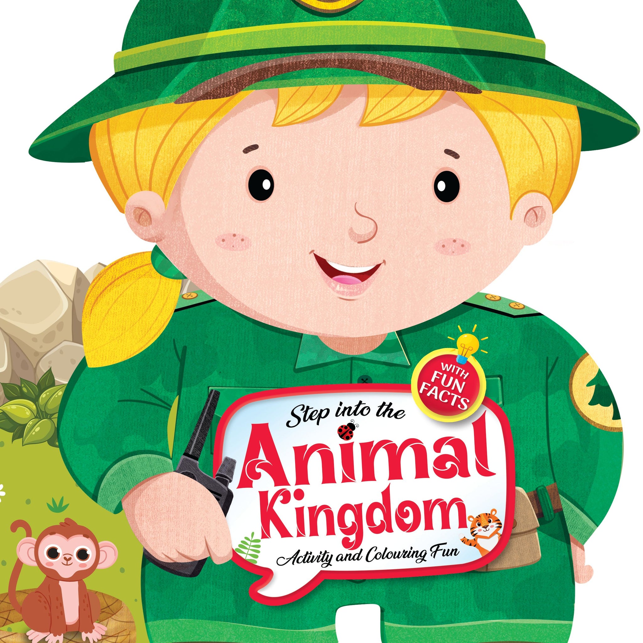 Step into the Animal Kingdom- Activity and Colouring Fun Book for Age 4+