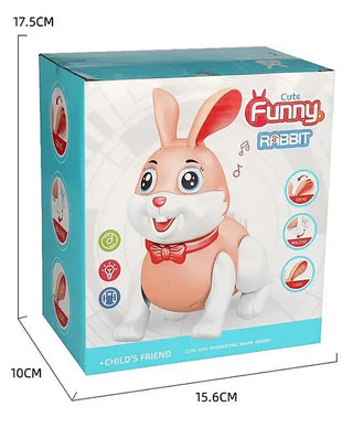 Rabbit Walking Toy with Flashing Lights and Musical Fun for Babies (Random Colour)