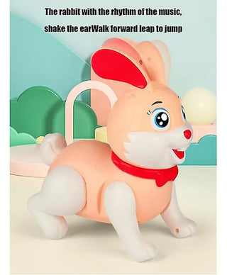 Rabbit Walking Toy with Flashing Lights and Musical Fun for Babies (Random Colour)