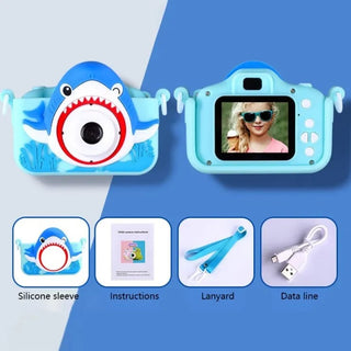 Creatures Capture: Shark -Themed Electronic Camera for Kids with Selfie Camera