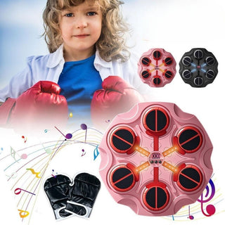 Music Boxing Target Machine with LED Lights & Boxing Gloves (Prepaid Only)