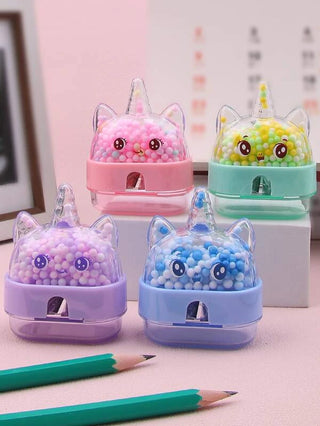 Cute Unicorn Design Pencil Sharpener for Kids (Random Colour)