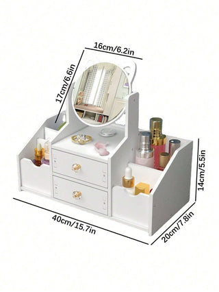 Wooden Makeup Mirror Table