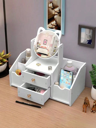 Wooden Makeup Mirror Table