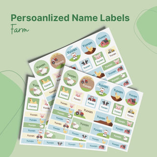 Personalized Name Labels Combo - Farm - Pack of 54 (PREPAID ORDER)