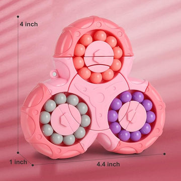 2-in-1 Triangle Rotating Puzzle & Spinner Magic Bean Fingertip Toy