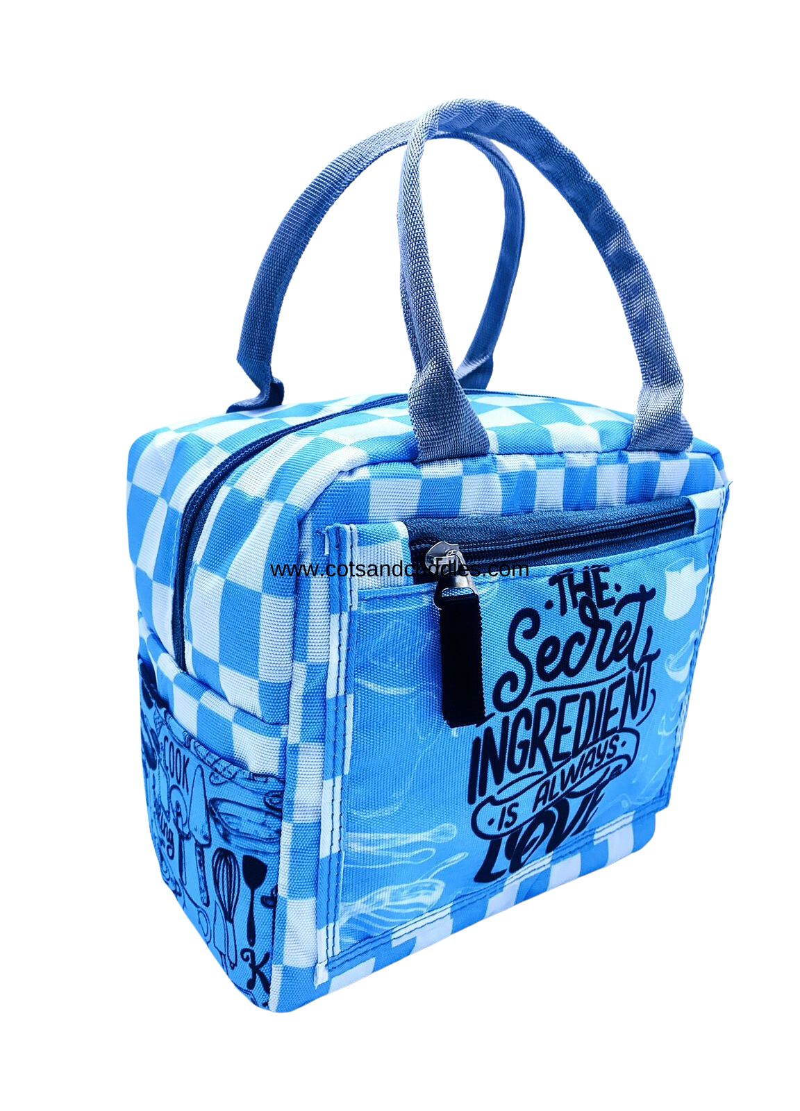 Stylish and Functional Padded Printed Lunch Bag with Front Pocket and