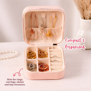 Personalised Jewellery Box - Black Flower - Square (PREPAID ONLY)