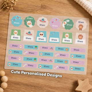 Personalized Iron On Label Sticker - Lama Land (32pc) (PREPAID ONLY)