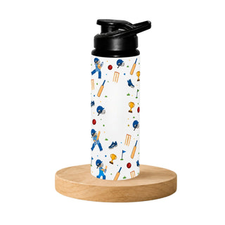 Personalized Water Bottle for Kids - Cricket Player (PREPAID ONLY)