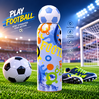 Football Cap Stainless Steel Water Bottle for Kids