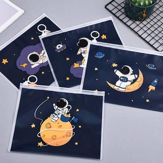 Cartoon Theme Transparent Folder Pouch 1pc