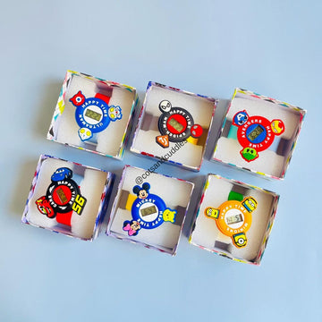 Cartoon Design Digital Wrist Watch with Spinner for Kids 1pc