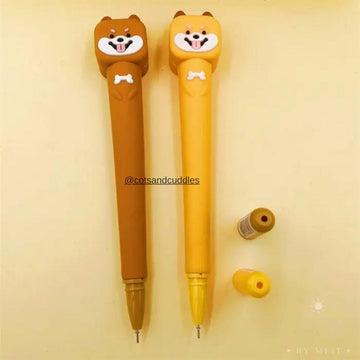 Quirky and Playful: Silicone 3D Dog Square Face Gel Pen Adds Pawsome Style to Your Writing