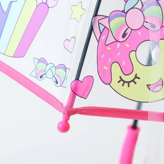 Premium Quality Candy Theme Printed Transparent Umbrella For Kids