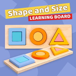 Wooden Shape and Size Learning Board