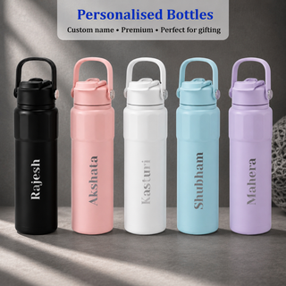 Personalized 2 Way Drinking Pastel Color Vacuum Insulated Water Bottle 1000ml