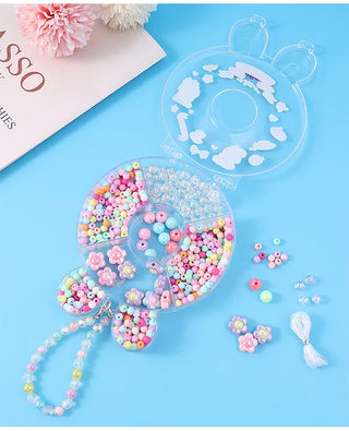 Bunny Design Diy Jewellery Making Kit with Pearl Bracelet (Random Beads)