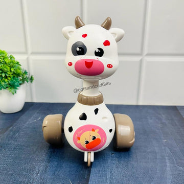 Cow and Giraffe Swinger Press and Go for Kids