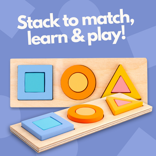 Wooden Shape and Size Learning Board