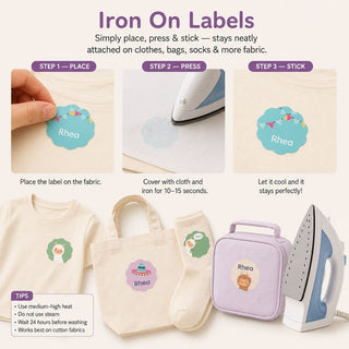 Personalized Iron On Label Sticker - Lama Land (32pc) (PREPAID ONLY)