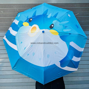 Colorful Printed Auto Open/Close 2-Fold Umbrella: A Playful Companion on Rainy Days (Random) (Whale)