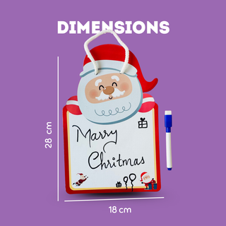 Pack of 12 | Cots and Cuddles Christmas Design Write and Wipe Board for Kids