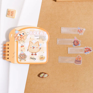 Kawaii Toast Shaped Spiral Notebook | Cute Bread Character Mini Notepad