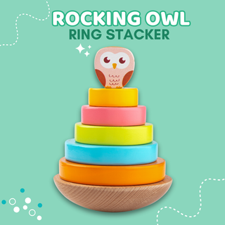 Wooden Rocking Owl for Kids