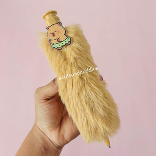 Soft Fur Capybara Design Pen for Kids (1pc)