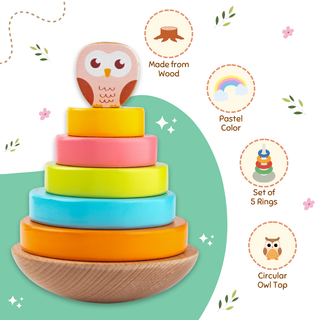 Wooden Rocking Owl for Kids