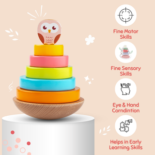 Wooden Rocking Owl for Kids