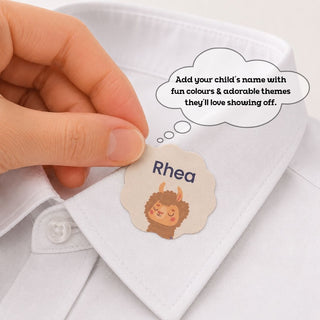 Personalized Iron On Label Sticker - Lama Land (32pc) (PREPAID ONLY)