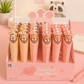 Cute Mouse on ice Cream Cone Design 0.5 mm Ball pen 1pc