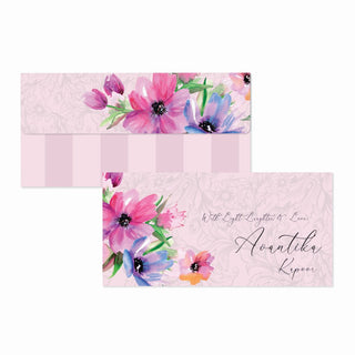 Personalised Envelopes - Purple Petals (PREPAID ONLY)