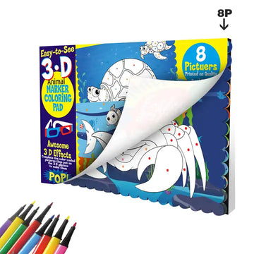 Magic Water Marvels: 3D Painting Adventure Book for Creative Minds